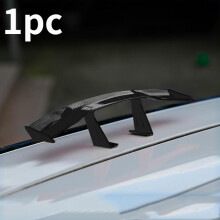 (black) Universal Car Tail Wing Fiber Look Mini Modified Black White Red Tail Wings Model Auto Styling Decoration Car Accessories