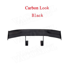 (Black) Fiber Car Mini Racing Rear Small Wing Spoiler Twill Look GT Style Tail Air Deflector Boot Decorate For BMW For Universal