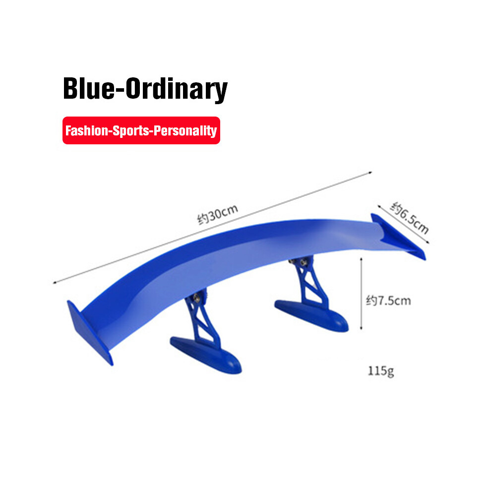 (-Ordinary) Fashion Universal Car Modified Rear Wing Fiber Painted Car Rear Spoiler Small Car Trunk Exterior Wing Parts Car Styling Blue 8704304416629