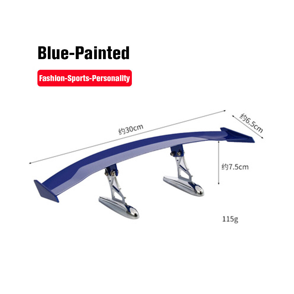 (-Painted) Fashion Universal Car Modified Rear Wing Fiber Painted Car Rear Spoiler Small Car Trunk Exterior Wing Parts Car Styling Blue 8704304416636