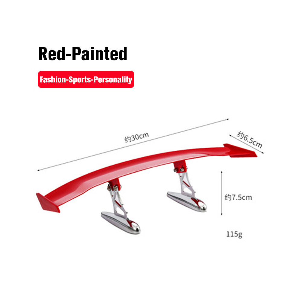 (-Painted) Fashion Universal Car Modified Rear Wing Fiber Painted Car Rear Spoiler Small Car Trunk Exterior Wing Parts Car Styling Red 8704304416612