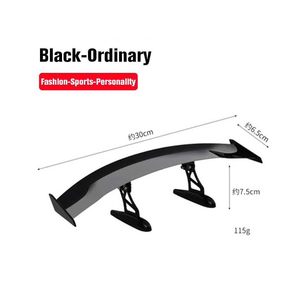 (-Ordinary) Fashion Universal Car Modified Rear Wing Fiber Painted Car Rear Spoiler Small Car Trunk Exterior Wing Parts Car Styling Black 8704304416643