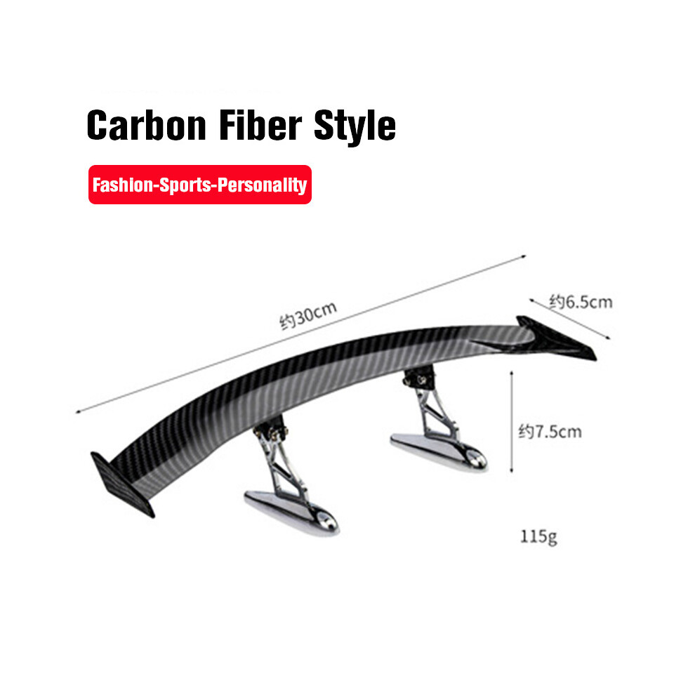 (Carbon Fiber Style) Fashion Universal Car Modified Rear Wing Fiber Painted Car Rear Spoiler Small Car Trunk Exterior Wing Parts Car Styling 8704304416674