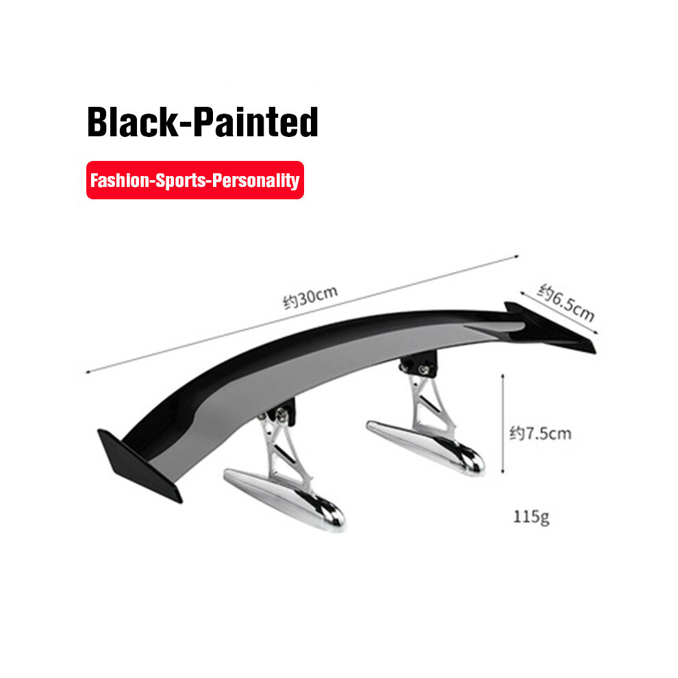 (-Painted) Fashion Universal Car Modified Rear Wing Fiber Painted Car Rear Spoiler Small Car Trunk Exterior Wing Parts Car Styling Black 8704304416711