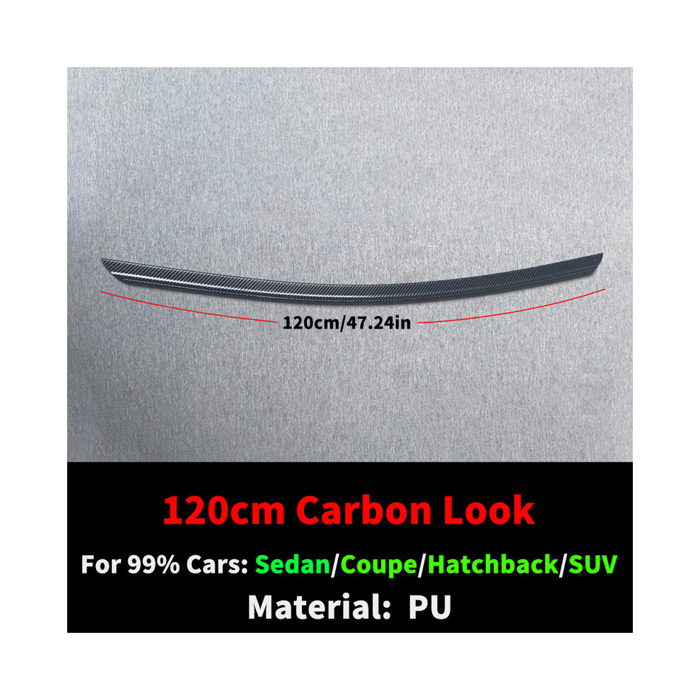 (120Cm Carbon Look) Universal Spoiler Rear Wing Air Dam For 99% Sedan Coupe Hatchback Suv Audi A3 A4 Honda Vw Golf Mazda 3 Car Tuning Accessories 8704304418319