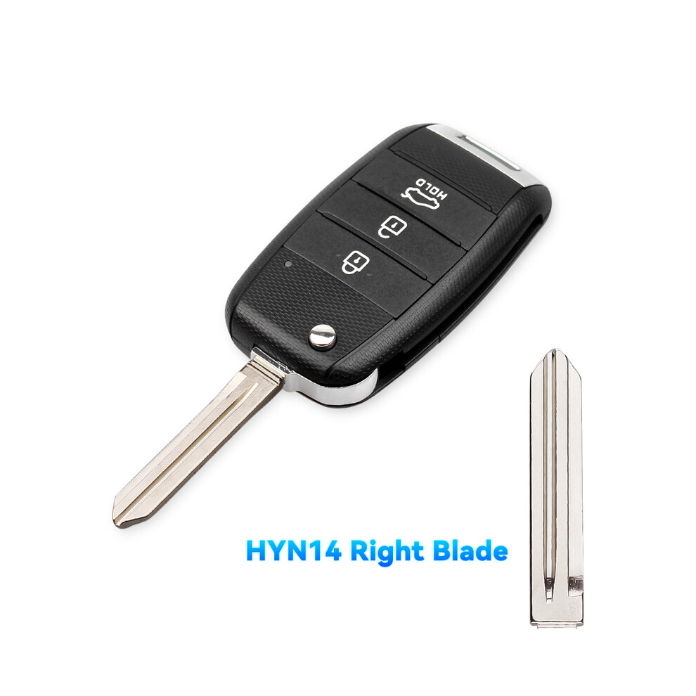 (3Bt Hyn14r Blade) 2/3/4Bt Flip Remote Car Key Shell For Kia Carens Ceed Rio Sportage Optima Sorento Cerato Soul Forte Seltos Fob Housing 8704304419088