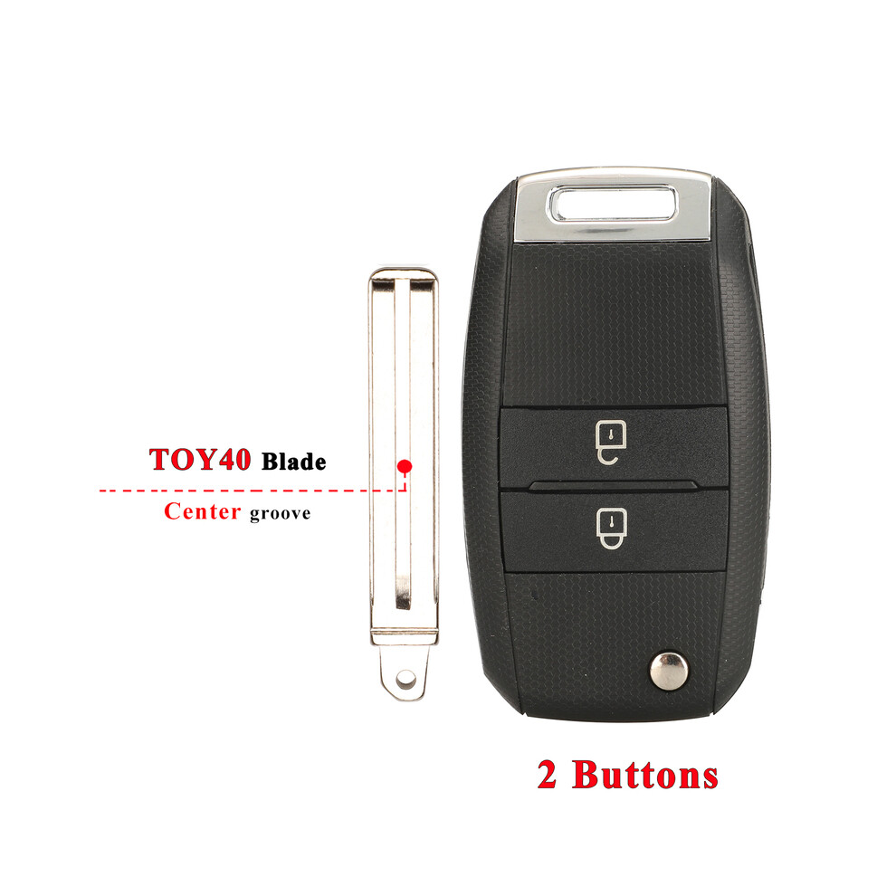 (2Btn Toy40) 3/4Bt Flip Remote Car Key Shell For Kia Carens Ceed Rio Sportage Optima Sorento Cerato Soul Forte Seltos Fob Housing 8704304419767