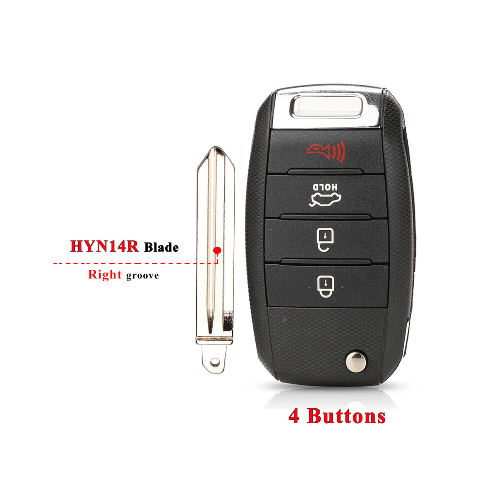 (4Btn Hyn14r) 3/4Bt Flip Remote Car Key Shell For Kia Carens Ceed Rio Sportage Optima Sorento Cerato Soul Forte Seltos Fob Housing 8704304419781