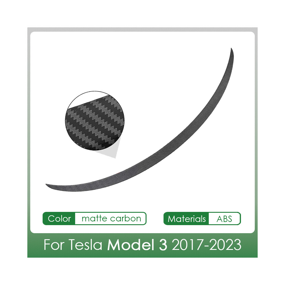 (Model 3 Matte Carbon) For Tesla Model 3 Spoilers Wings For Tesla Model 3 2023 Accessories Rear Trunk Abs Spoiler Wing Tail Exterior Parts Accsesories 8704304420749