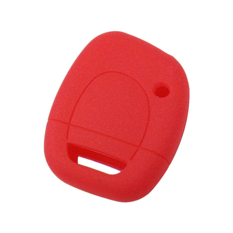 (Red) 1 Button Silicone Car Key Cover Remote Shell Case Fob Cover For Renault Twingo/Clio/Kangoo/Master Red 8704304421692