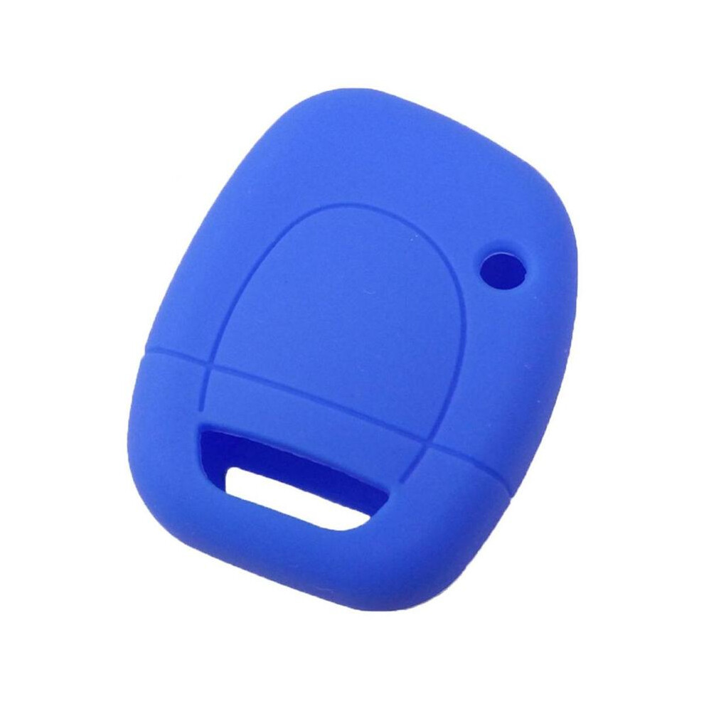 (Sea ) 1 Button Silicone Car Key Cover Remote Shell Case Fob Cover For Renault Twingo/Clio/Kangoo/Master Blue 8704304421708
