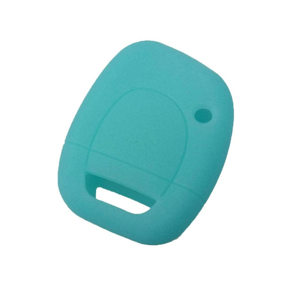 (Luminous ) 1 Button Silicone Car Key Cover Remote Shell Case Fob Cover For Renault Twingo/Clio/Kangoo/Master Blue 8704304421739