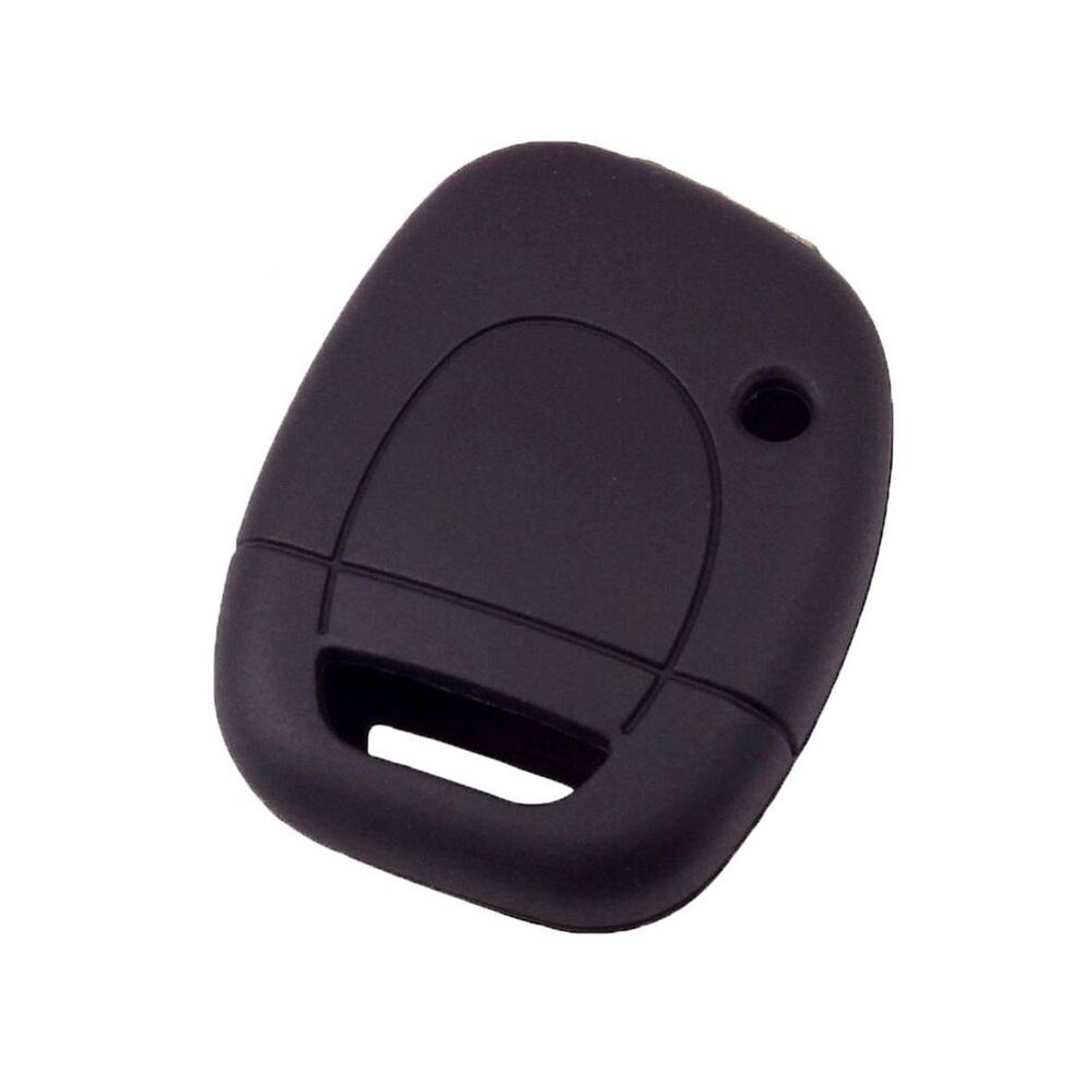 (Black) 1 Button Silicone Car Key Cover Remote Shell Case Fob Cover For Renault Twingo/Clio/Kangoo/Master Black 8704304421715