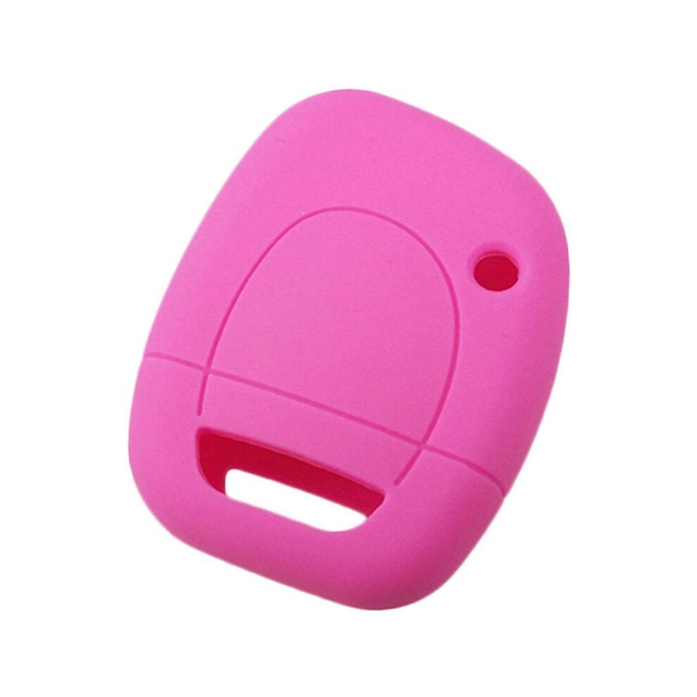 (Pink) 1 Button Silicone Car Key Cover Remote Shell Case Fob Cover For Renault Twingo/Clio/Kangoo/Master Pink 8704304421685