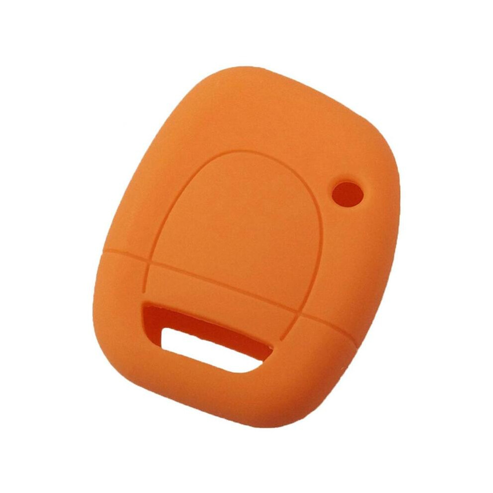 (Orange) 1 Button Silicone Car Key Cover Remote Shell Case Fob Cover For Renault Twingo/Clio/Kangoo/Master Orange 8704304421722