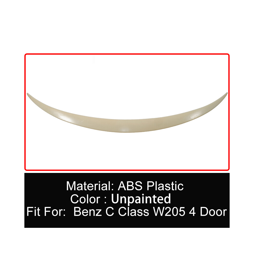 (Unpainted) For Mercedes Benz C Class Sedan 4 Door W205 C180 C200 C260 C300 2015-2021 Ducktail Trunk Lid Car Spoiler Wings Exterior Styling 8704304421821