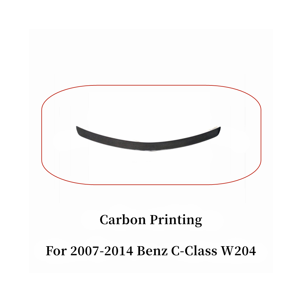 (Carbon Printing) For 2007-2014 Mercedes Benz C-Class W204 C180 C250 C300 C63 Amg Rear Trunk Lid Boot Ducktail Spoiler Wings Tuning Accessories 8704304421920