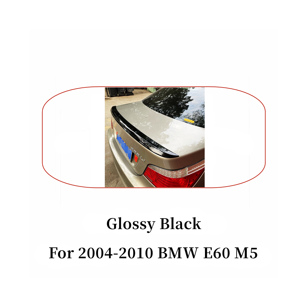 (Glossy ) For 2004-2010 Bmw 5 Series E60 M5 520I 523I 525I Rear Trunk Lid Lip Spoiler Wings Exterior Tuning Accessories Black 8704304421944