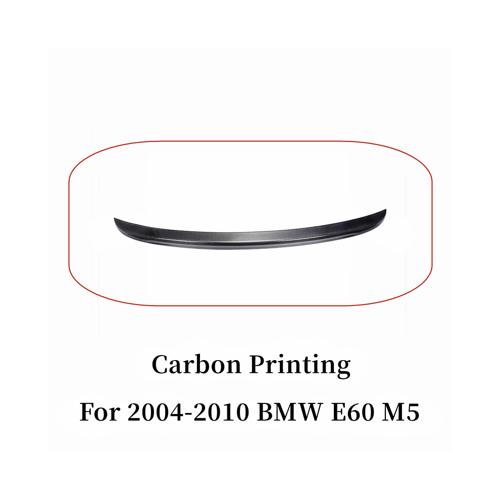 (Carbon Printing) For 2004-2010 Bmw 5 Series E60 M5 520I 523I 525I Rear Trunk Lid Lip Spoiler Wings Exterior Tuning Accessories Black 8704304421951