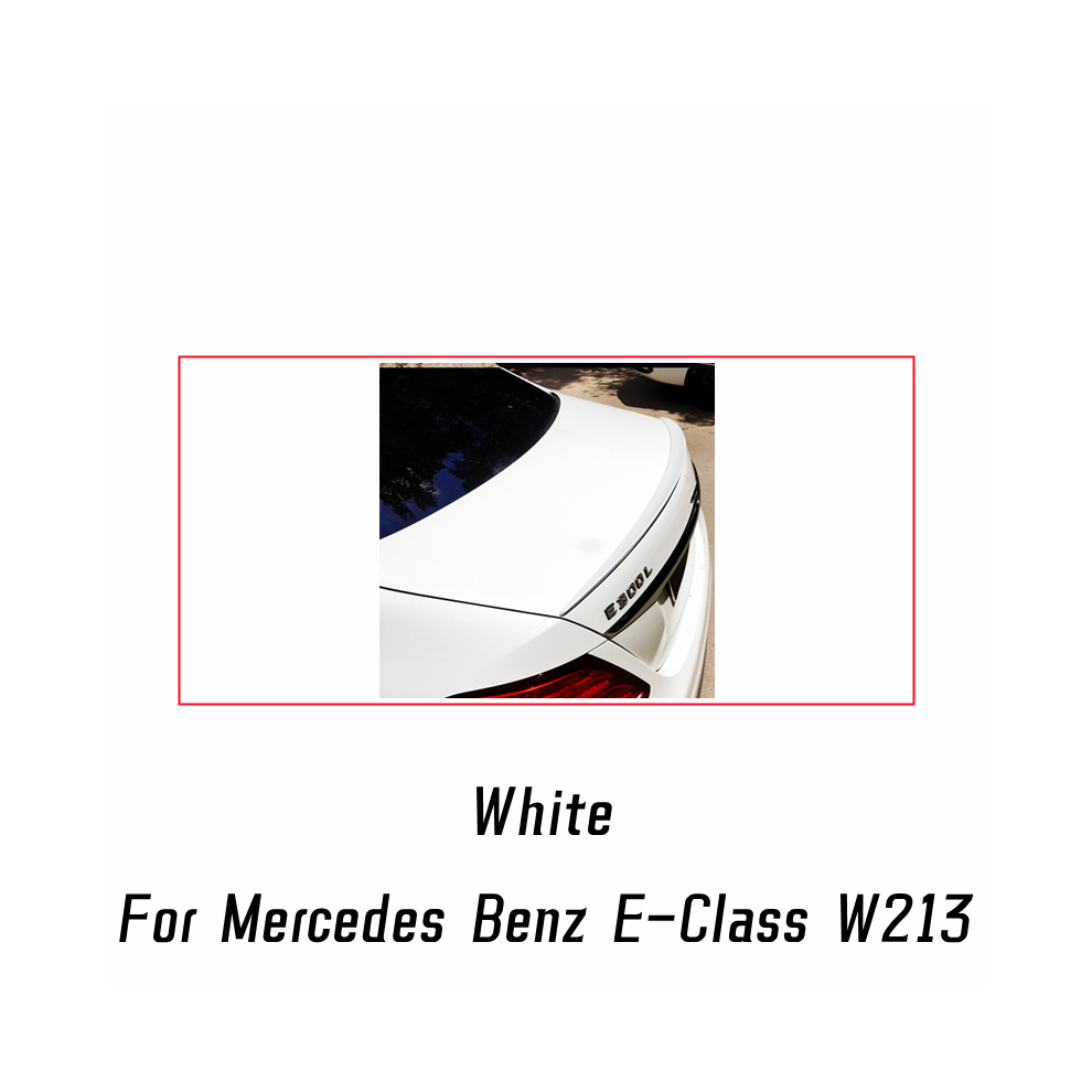 (White) Rear Trunk Lid Boot Ducktail Amg Style Spoiler Wings For 2016-2022 Mercedes Benz E-Class W213 E200 E260 E300 4 Door Sedan Tuning White 8704304422439