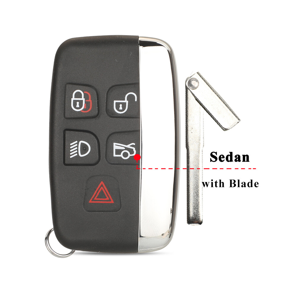 (Sedan With Blade) Smart Car Key Shell For Land Rover Discovery 4 Range Rover Sport Evoque Vogue Lr2 Lr4 For Jaguar Freelander Xfl Xe Xj Black 8704304423177