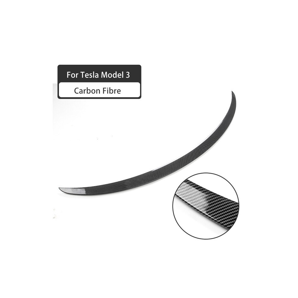 (3 Bright Carbon) 2017-2023 For Tesla Model Y Model 3 Rear Spoiler Wings Abs Rear Trunk Spoiler Lip Tail Wing Rear Trunk Lid Car Styling Kits 8704304423061