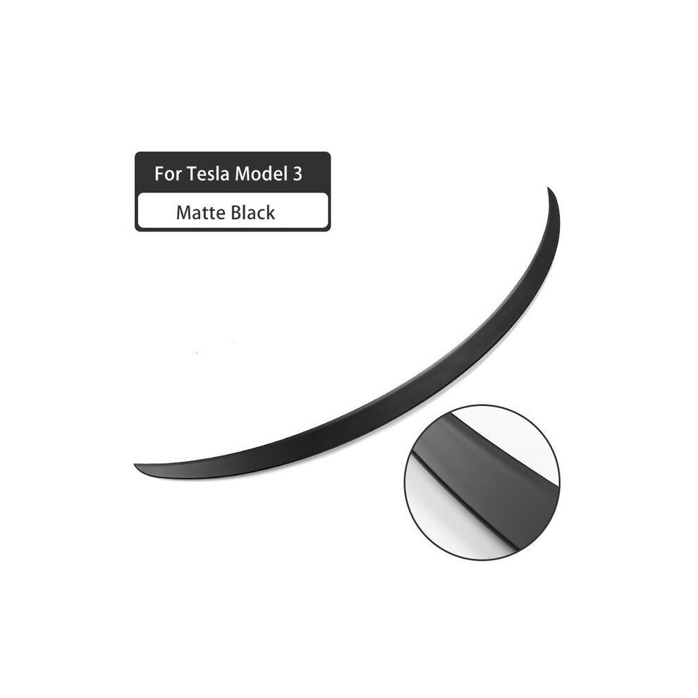 (3 Matte ) 2017-2023 For Tesla Model Y Model 3 Rear Spoiler Wings Abs Rear Trunk Spoiler Lip Tail Wing Rear Trunk Lid Car Styling Kits Black 8704304423139