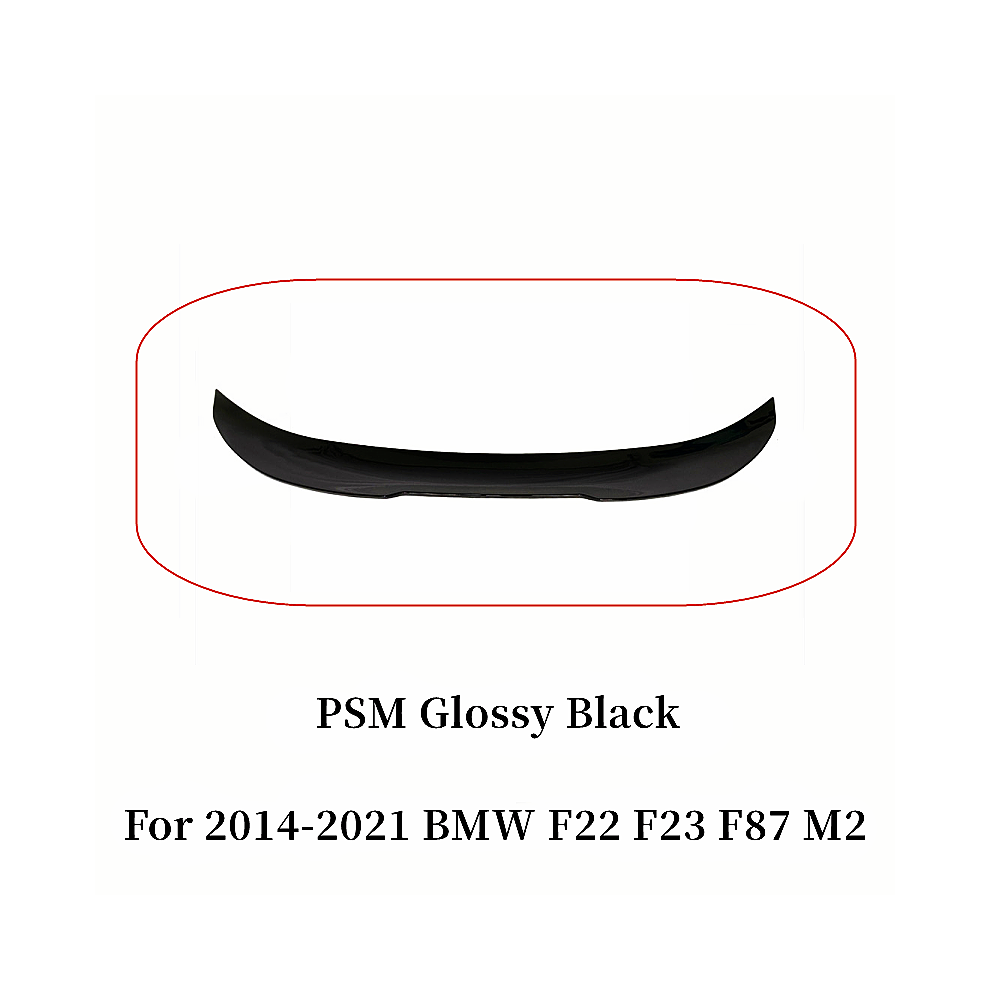 (Psm Glossy ) For Bmw 2 Series F22 F23 F87 M2 M235i M240i 218I 220I 228I M4 Mp Psm Style Rear Trunk Lid Car Spoiler Wings Tuning Accessories Black 8704304423580