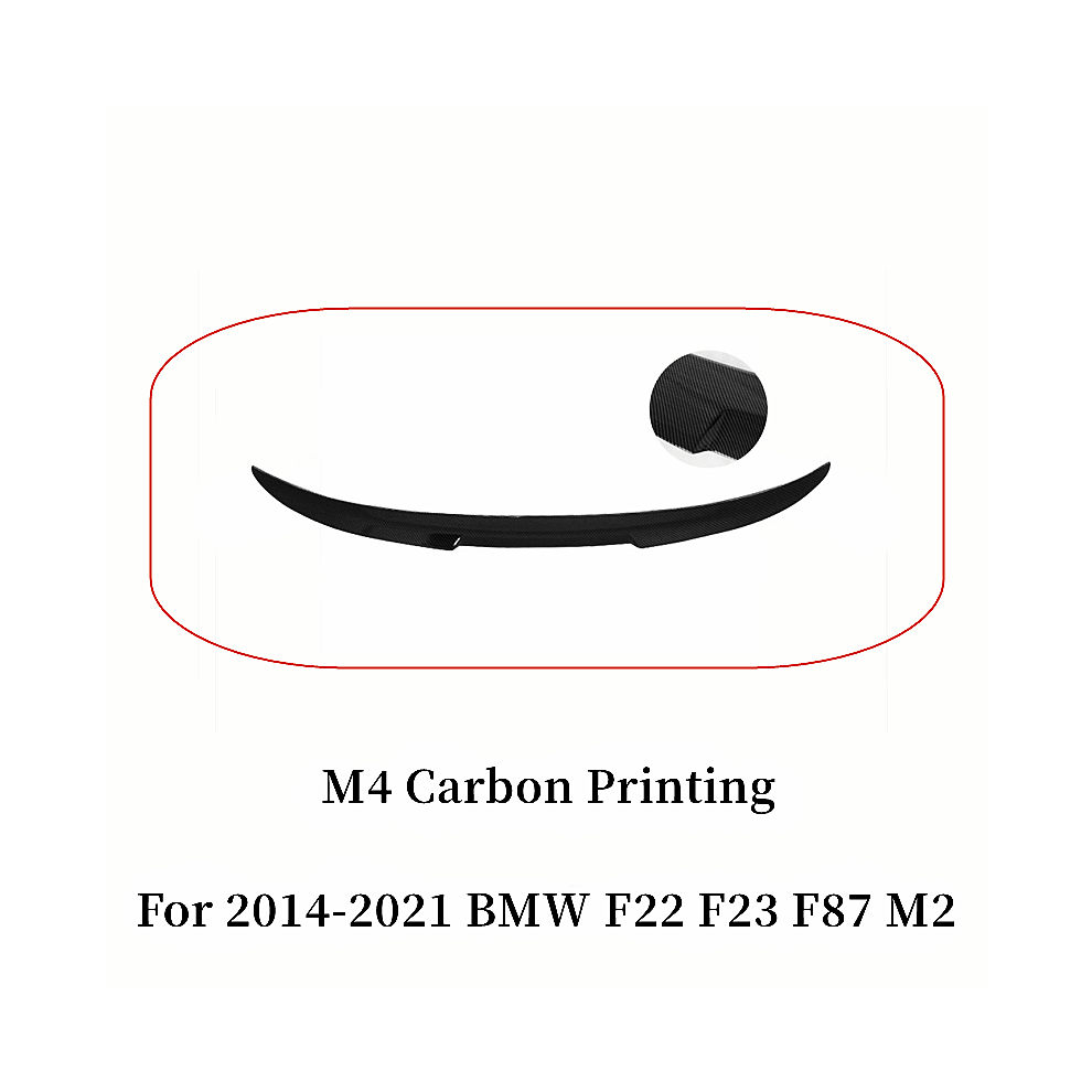 (M4 Carbon Printing) For Bmw 2 Series F22 F23 F87 M2 M235i M240i 218I 220I 228I M4 Mp Psm Style Rear Trunk Lid Car Spoiler Wings Tuning Accessories 8704304423610