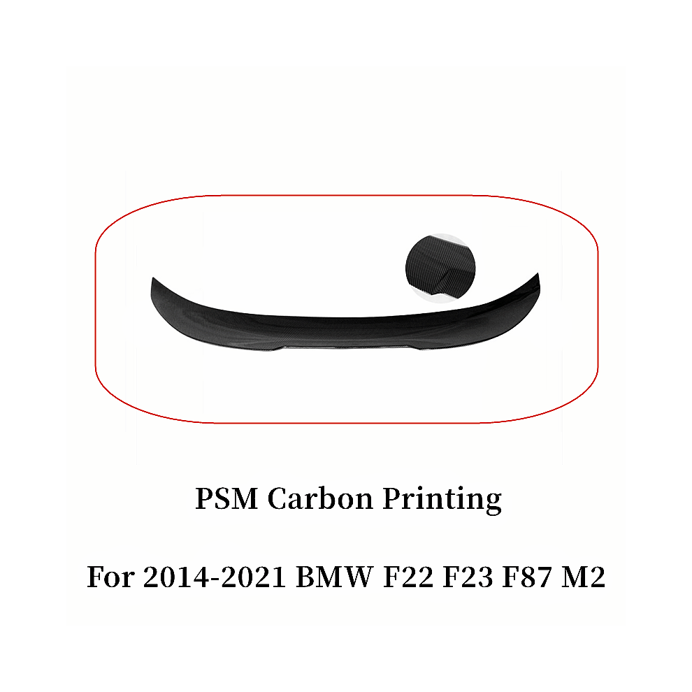 (Psm Carbon Printing) For Bmw 2 Series F22 F23 F87 M2 M235i M240i 218I 220I 228I M4 Mp Psm Style Rear Trunk Lid Car Spoiler Wings Tuning Accessories 8704304423603