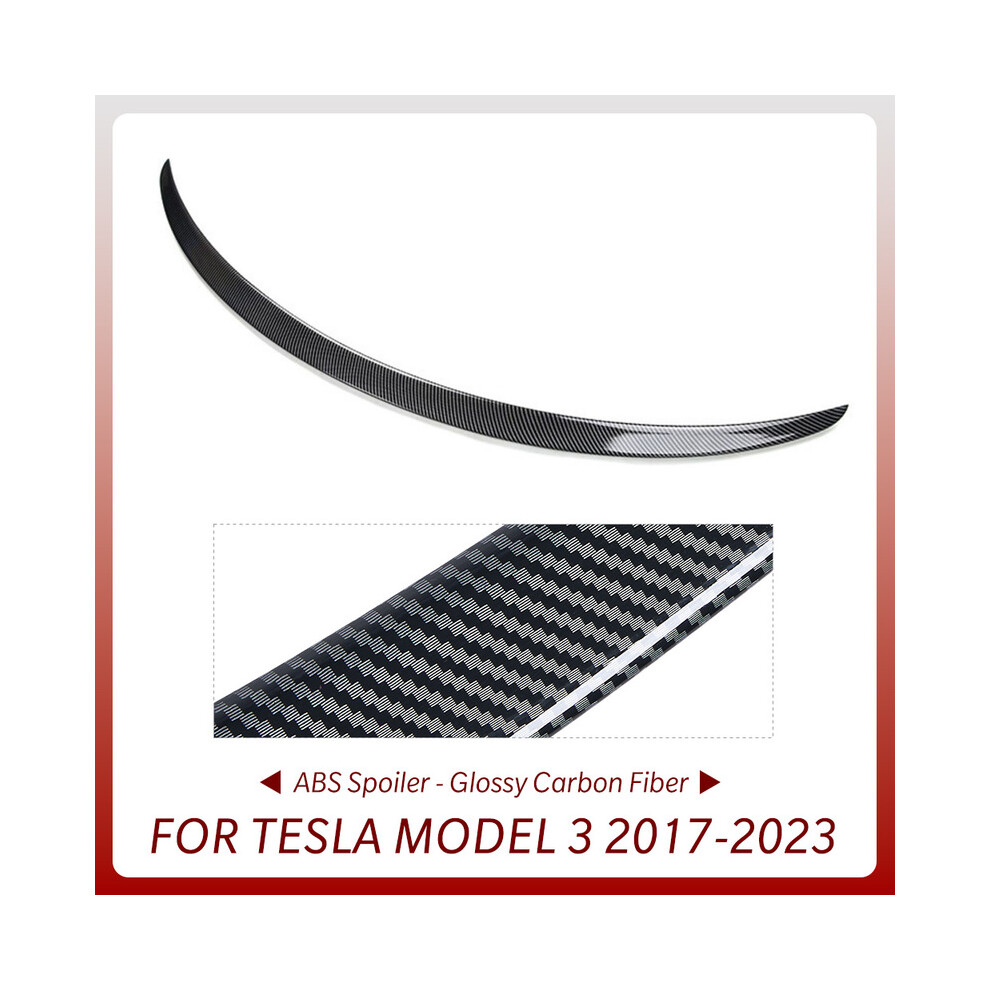 (3 Glossy Carbon) For Tesla Model Y 2024 Abs Rear Trunk Spoiler Wing For Tesla Model 3 2017-2023 Model3 Highland Car Accessories High-Performance 8704304424952