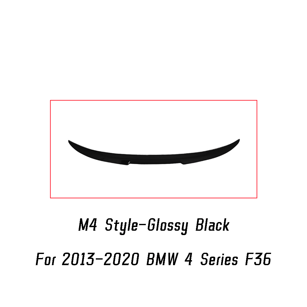 (F36 Glossy ) For Bmw 4 Series F32 F33 F36 M4 Mp Psm Style Glossy Rear Trunk Lid Car Spoiler Wings Exterior Tuning Accessories Black 8704304425157