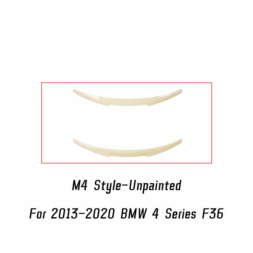 (F36 Unpainted) For Bmw 4 Series F32 F33 F36 M4 Mp Psm Style Glossy Rear Trunk Lid Car Spoiler Wings Exterior Tuning Accessories Black 8704304425102