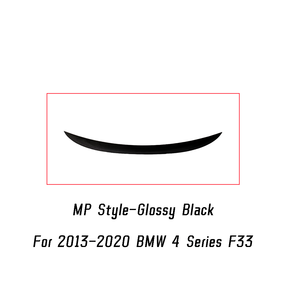 (F33 Glossy ) For Bmw 4 Series F32 F33 F36 M4 Mp Psm Style Glossy Rear Trunk Lid Car Spoiler Wings Exterior Tuning Accessories Black 8704304425119