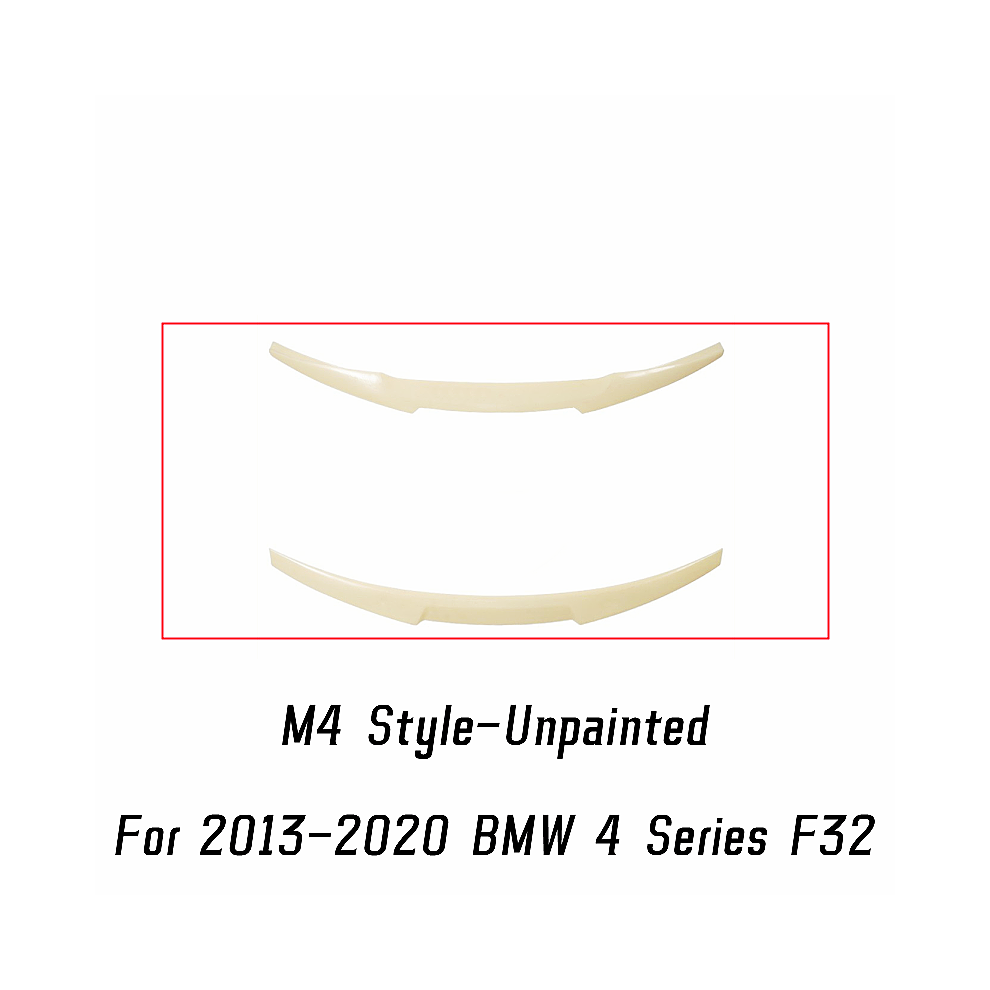 (F32 Unpainted) For Bmw 4 Series F32 F33 F36 M4 Mp Psm Style Glossy Rear Trunk Lid Car Spoiler Wings Exterior Tuning Accessories Black 8704304425140