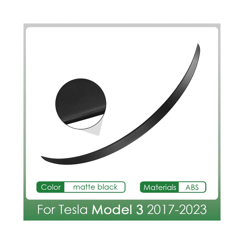 (3 Matte ) Tesla Spoiler Model Y 2023 Accessories Spoilers Wings For Tesla Model 3 Car Accessories 2017-2023 Abs Material High-Performance Black 8704304425652