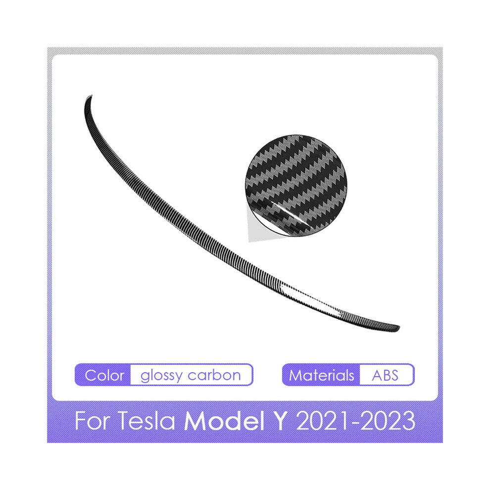 (Y Carbon Glossy) Tesla Spoiler Model Y 2023 Accessories Spoilers Wings For Tesla Model 3 Car Accessories 2017-2023 Abs Material High-Performance 8704304425614