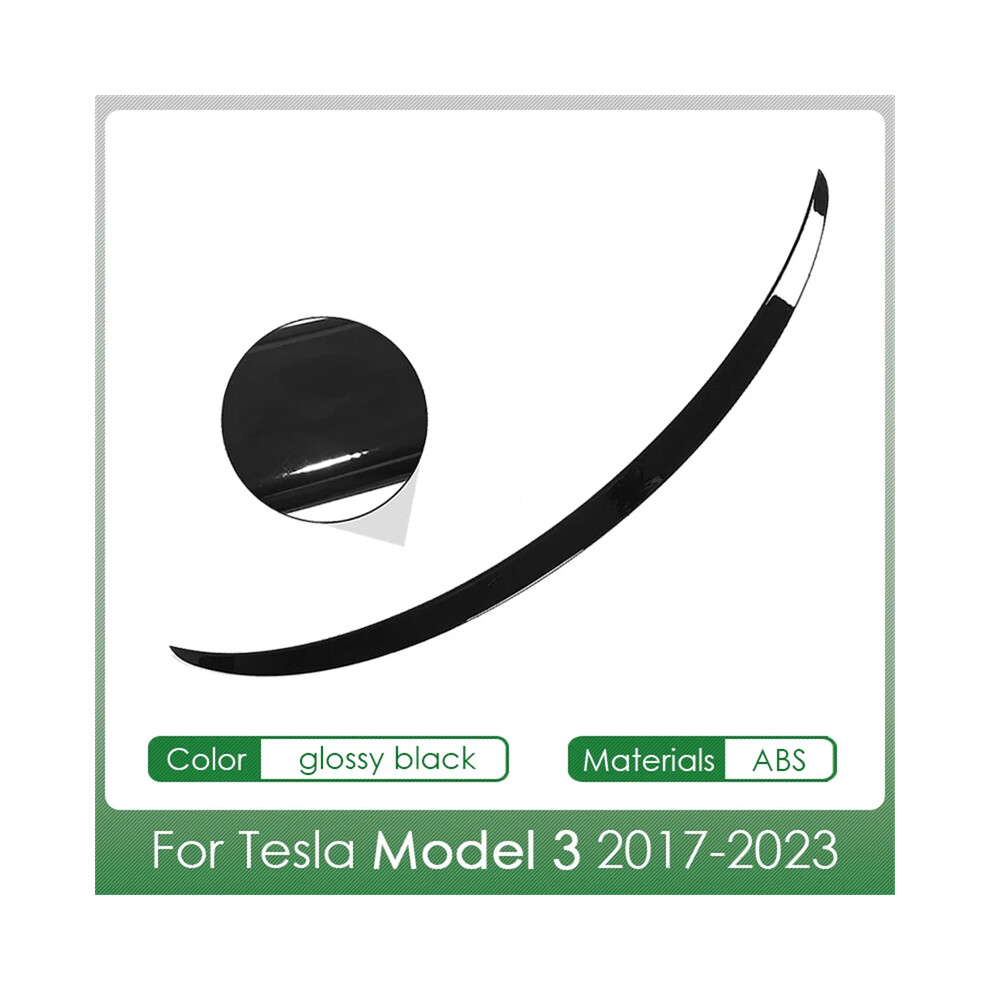 (3 Glossy ) Tesla Spoiler Model Y 2023 Accessories Spoilers Wings For Tesla Model 3 Car Accessories 2017-2023 Abs Material High-Performance Black 8704304425638