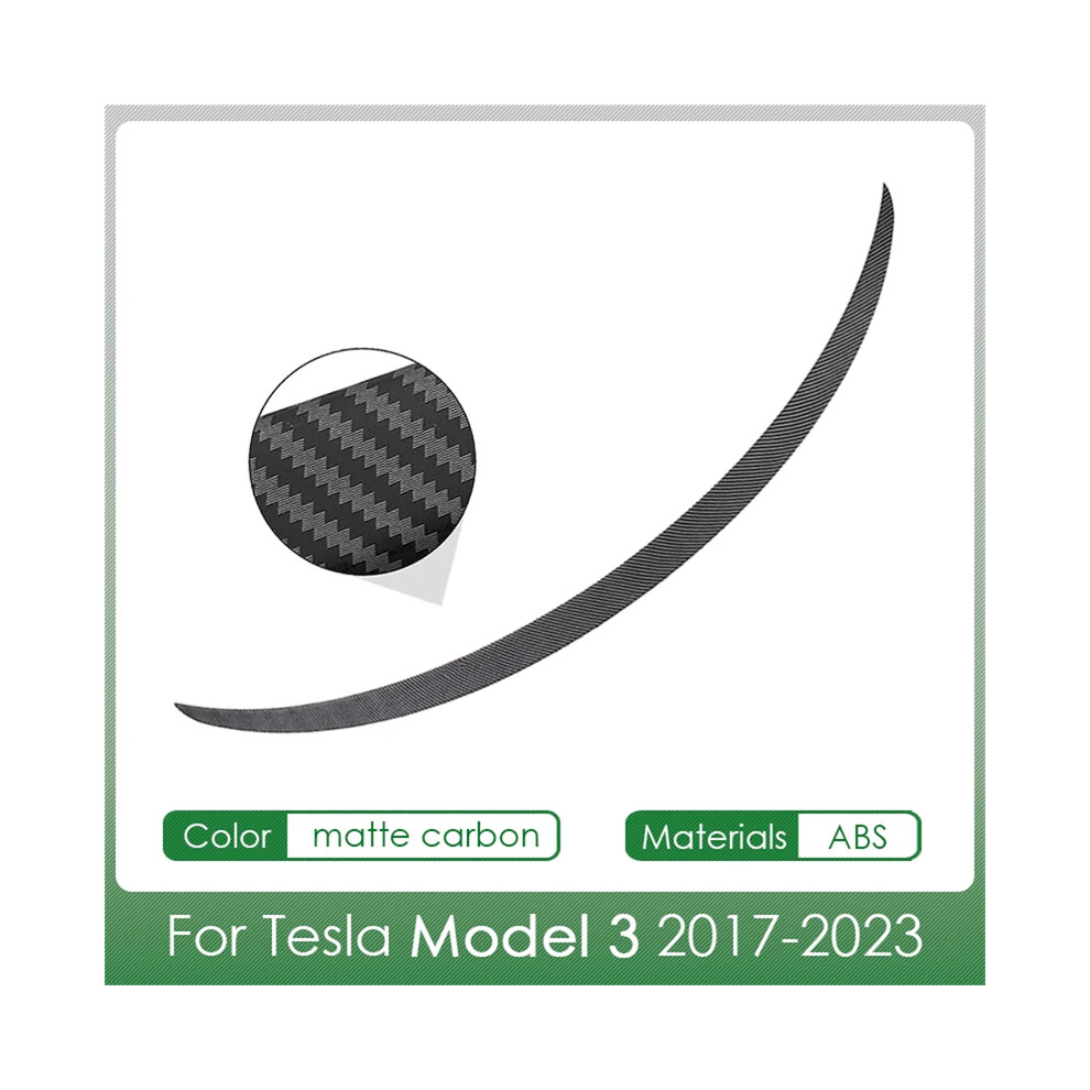 (3 Carbon Matte) Tesla Spoiler Model Y 2023 Accessories Spoilers Wings For Tesla Model 3 Car Accessories 2017-2023 Abs Material High-Performance 8704304425669
