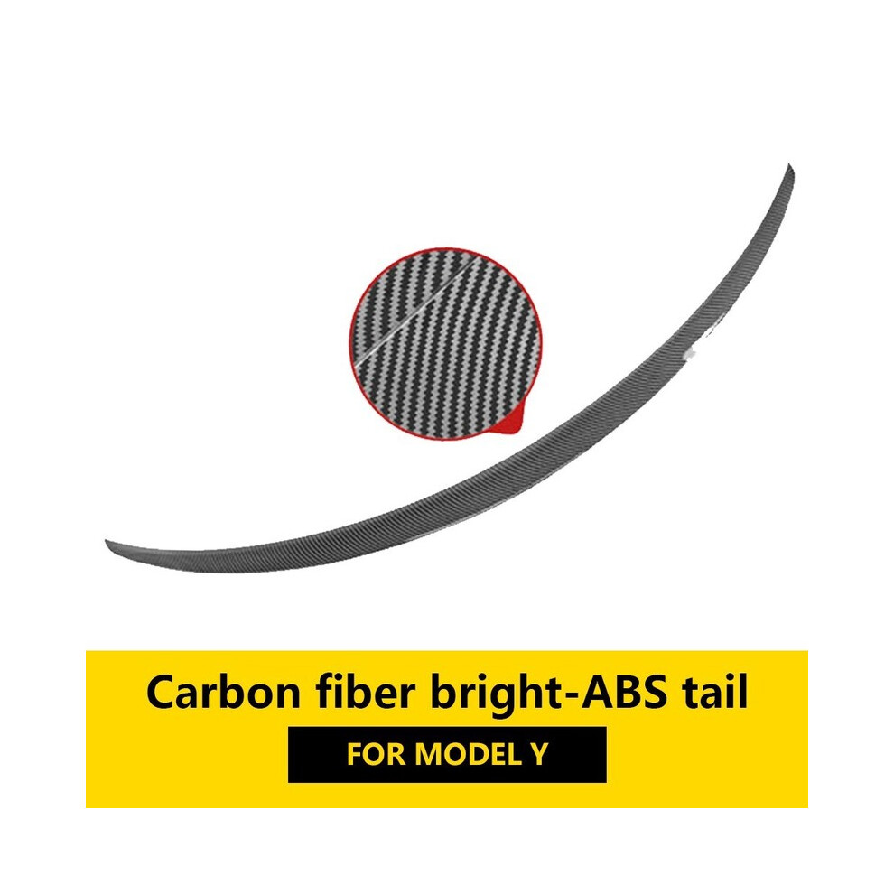 (Y Carbon Glossy Abs) Car Abs Spoiler Fiber For Tesla Model 3 Y 2023 Original High-Performance Exterior Modification Model3 Accessory 8704304426246
