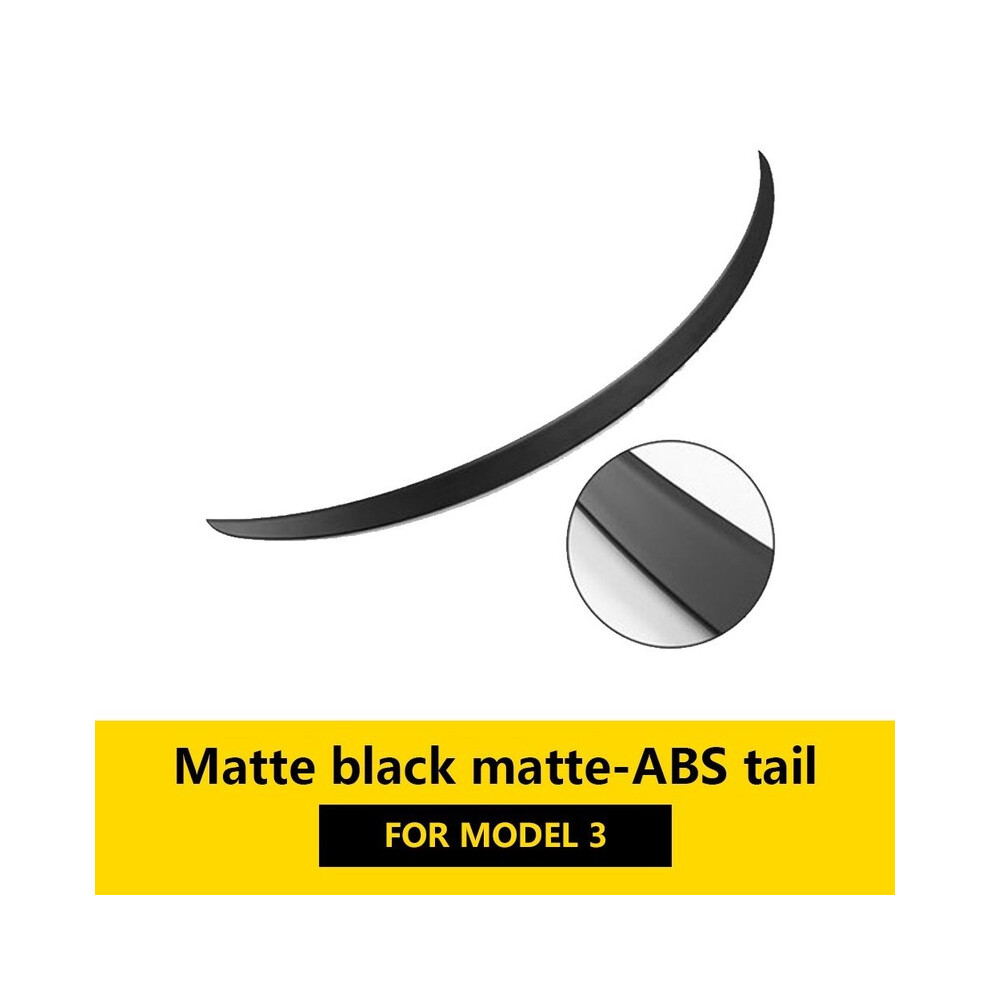 (3 Matte Abs) Car Abs Spoiler Fiber For Tesla Model 3 Y 2023 Original High-Performance Exterior Modification Model3 Accessory Black 8704304426253