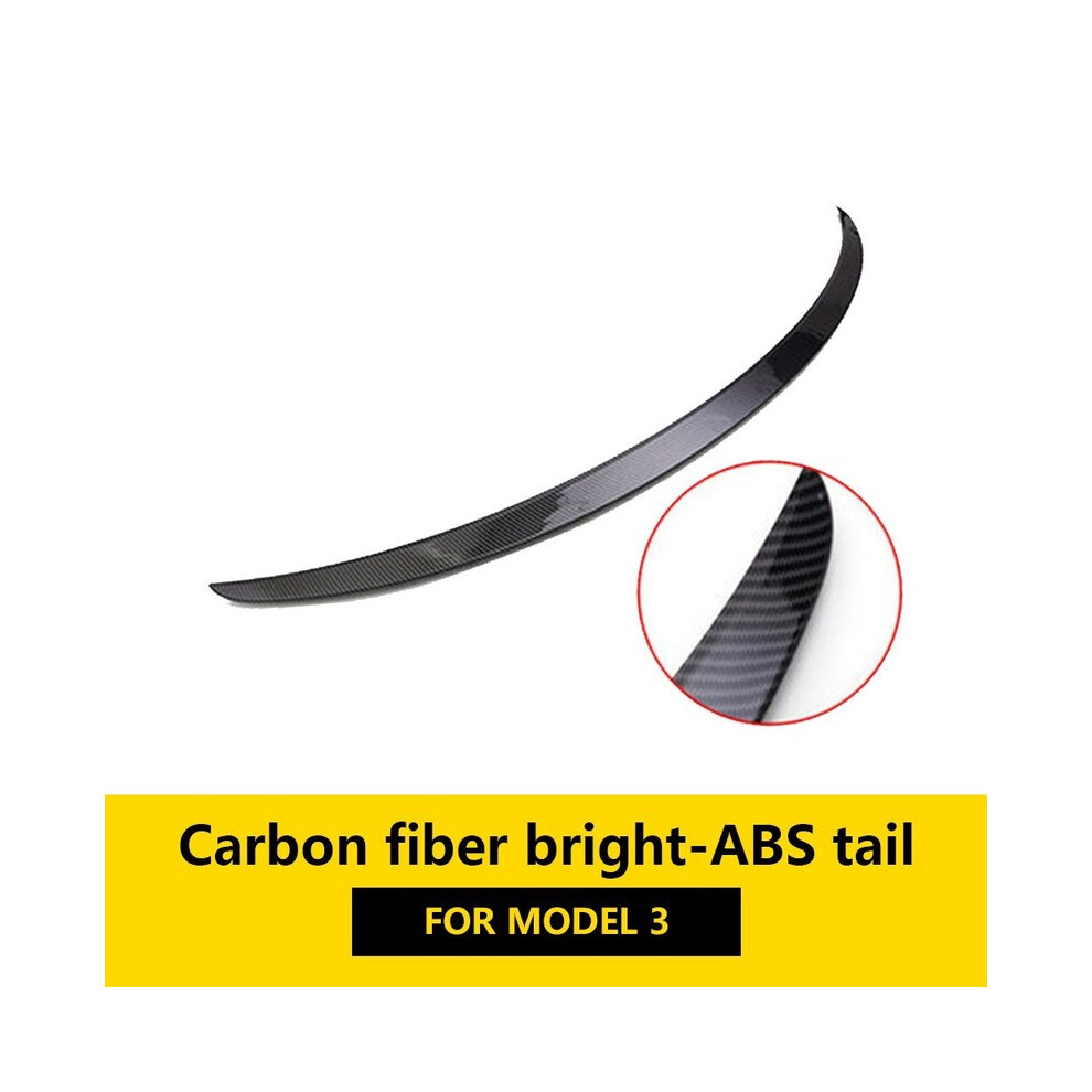 (3 Carbon Glossy Abs) Car Abs Spoiler Fiber For Tesla Model 3 Y 2023 Original High-Performance Exterior Modification Model3 Accessory 8704304426239