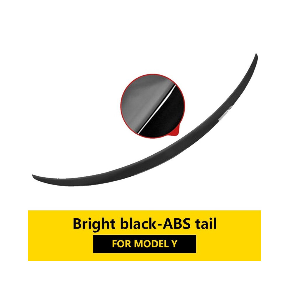 (Y Gloss Abs) Car Abs Spoiler Fiber For Tesla Model 3 Y 2023 Original High-Performance Exterior Modification Model3 Accessory Black 8704304426215