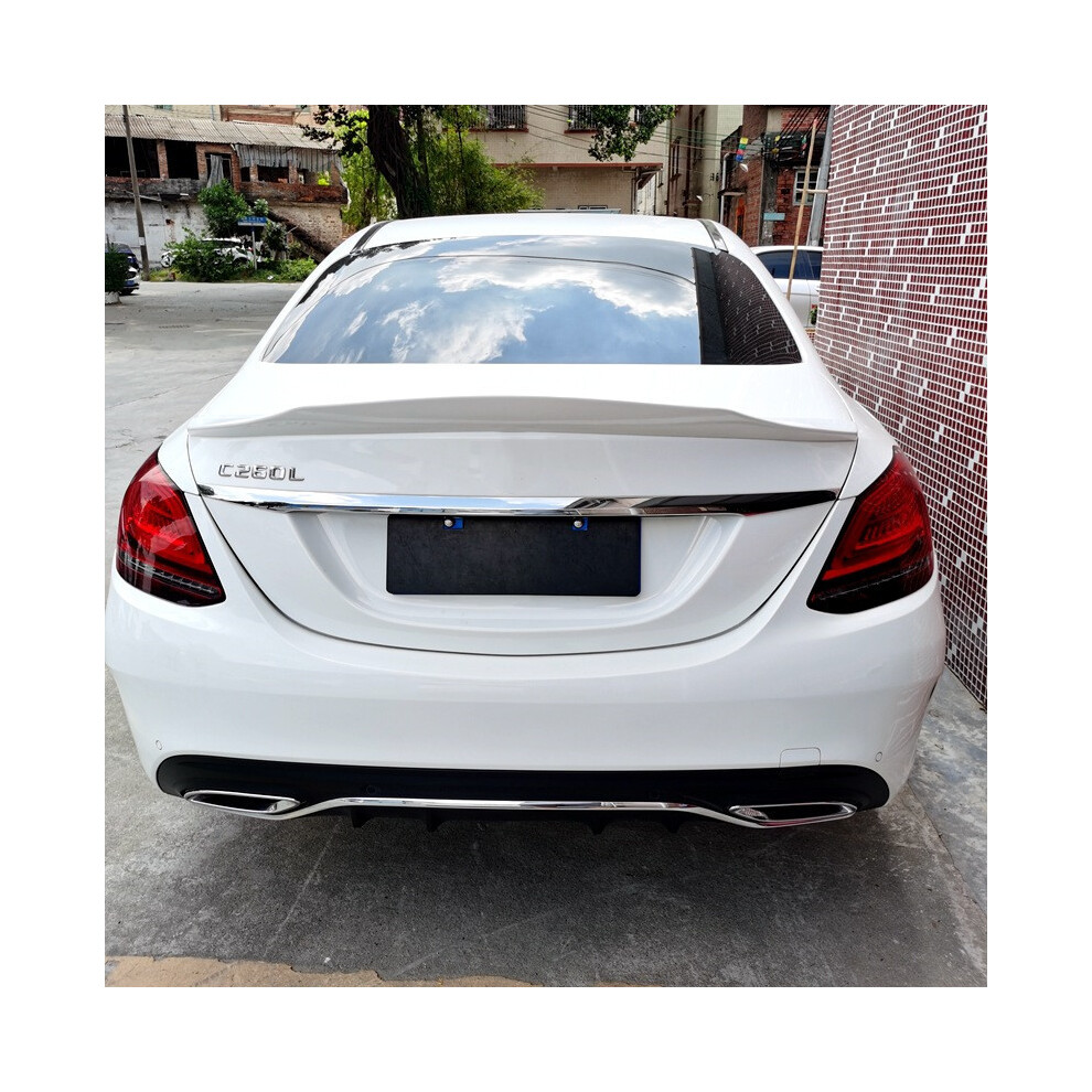 () For 2014-2020 Mercedes Benz C-Class W205 C260 C43 C63 Amg 4Door Rear Trunk Lid Lip Body Kit Spoiler Wings Part White/Black 8704304426314