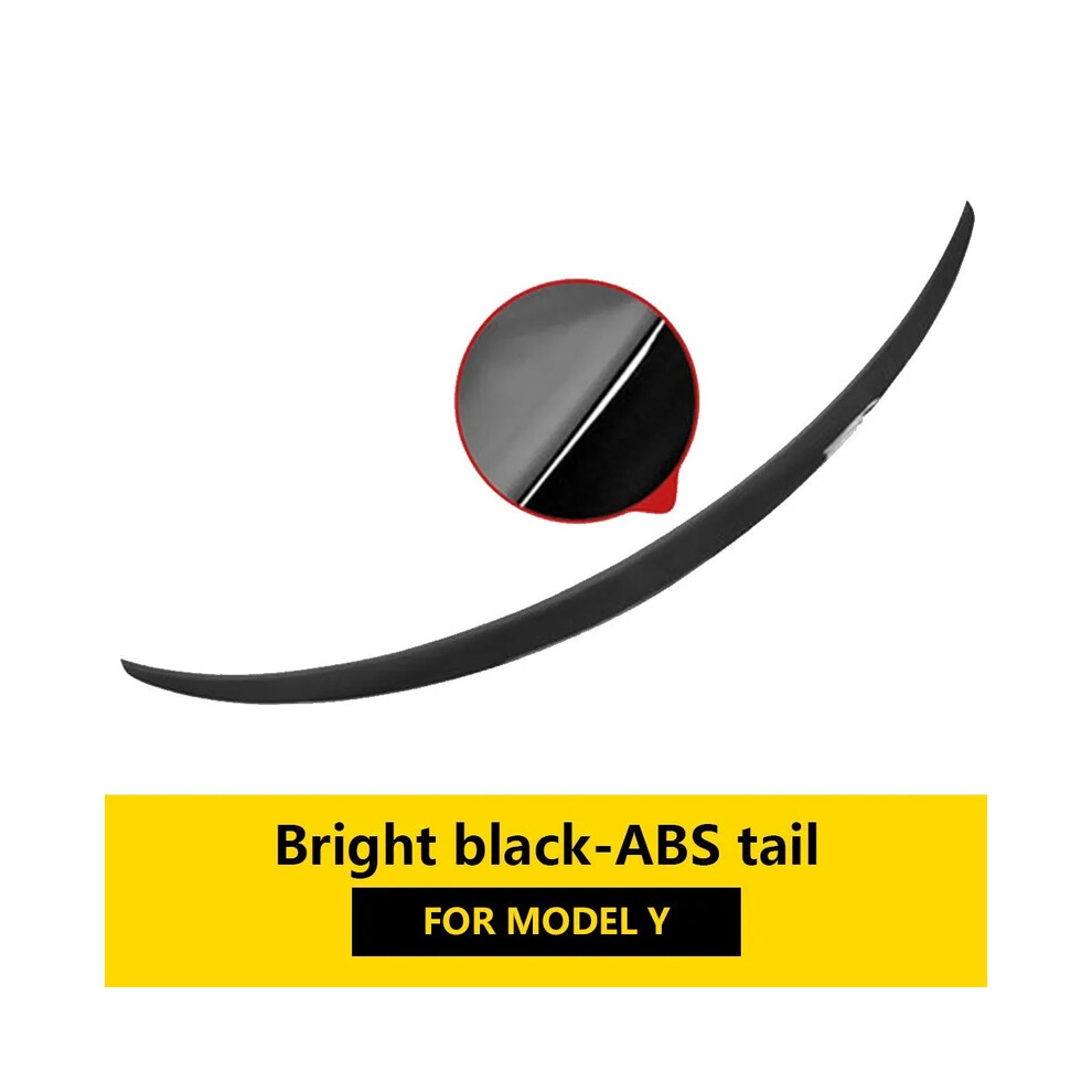 (Y Abs Glossy ) Car Abs Spoiler Fiber For Tesla Model 3 Y 2023 Original High-Performance Exterior Modification Model3 Accessory Black 8704304426611