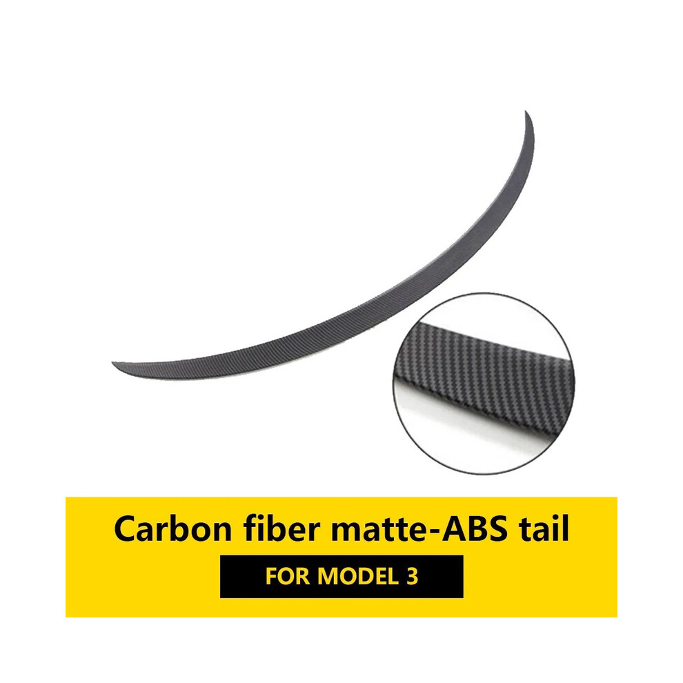 (3 Abs Carbon Matte) Car Abs Spoiler Fiber For Tesla Model 3 Y 2023 Original High-Performance Exterior Modification Model3 Accessory 8704304426642