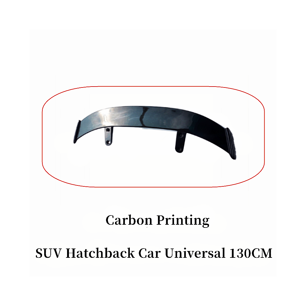 (Carbon Printing) Suv Hatchback Car Universal 130Cm Spoiler Wings Exterior Tuning Accessorie Parts For Toyota Honda Mazda Vw Bmw Audi Black 8704304426802