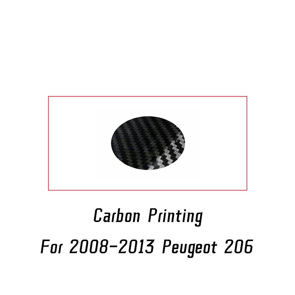 (Carbon Printing) For 2013-2018 Peugeot 206 Hatchback Rear Trunk Lid Roof Spoiler Wings Abs Plastic Car Exterior Tuning Accessories Black 8704304427137