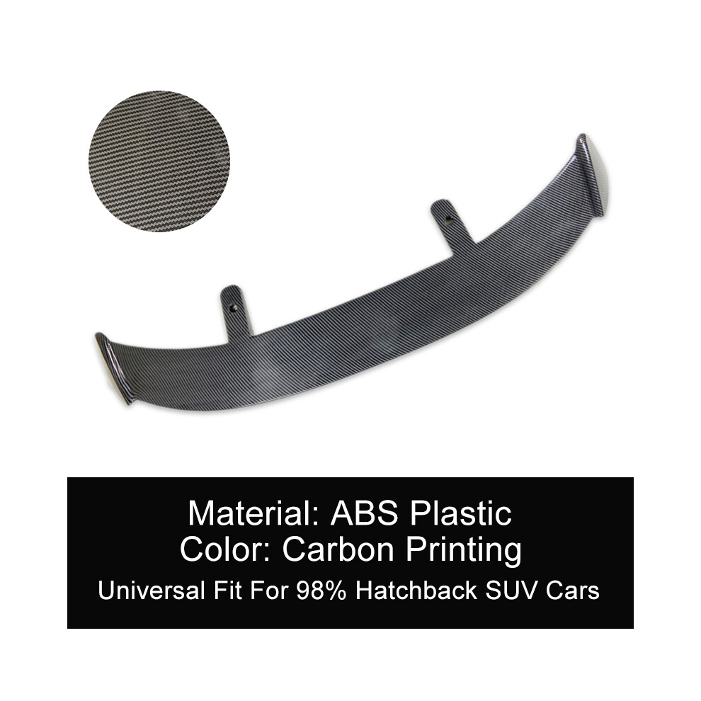 (Carbon Printing) Hatchback Suv Cars Rear Roof Trunk Lid Spoiler Wings 130Cm Universal Fit Mostly Vehicle Abs Accessories Parts Black/White 8704304427243