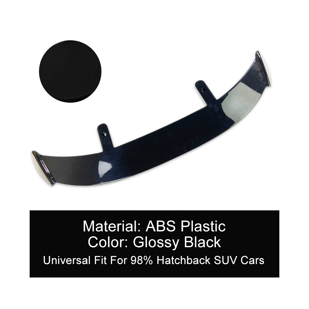 (Glossy ) Hatchback Suv Cars Rear Roof Trunk Lid Spoiler Wings 130Cm Universal Fit Mostly Vehicle Abs Accessories Parts Black/White 8704304427274